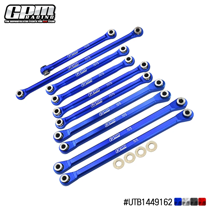 GPM Aluminum 7075 F & R Chassis Link Parts Tree + Front Steering Link rod AXIAL UTB18