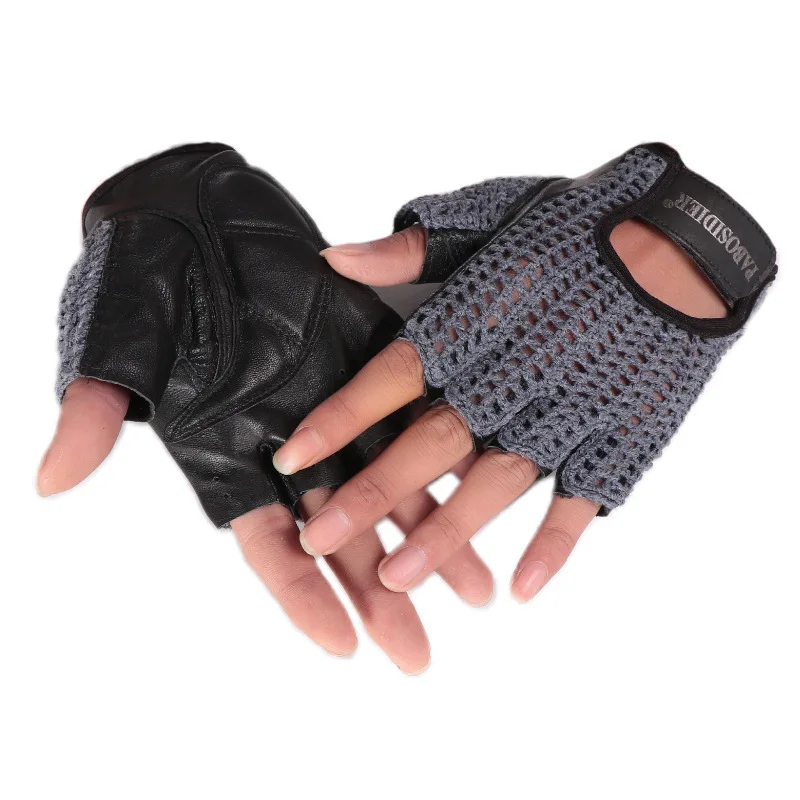 Unisex Summer Half Finger Retr - Leather Driving Glove review and price