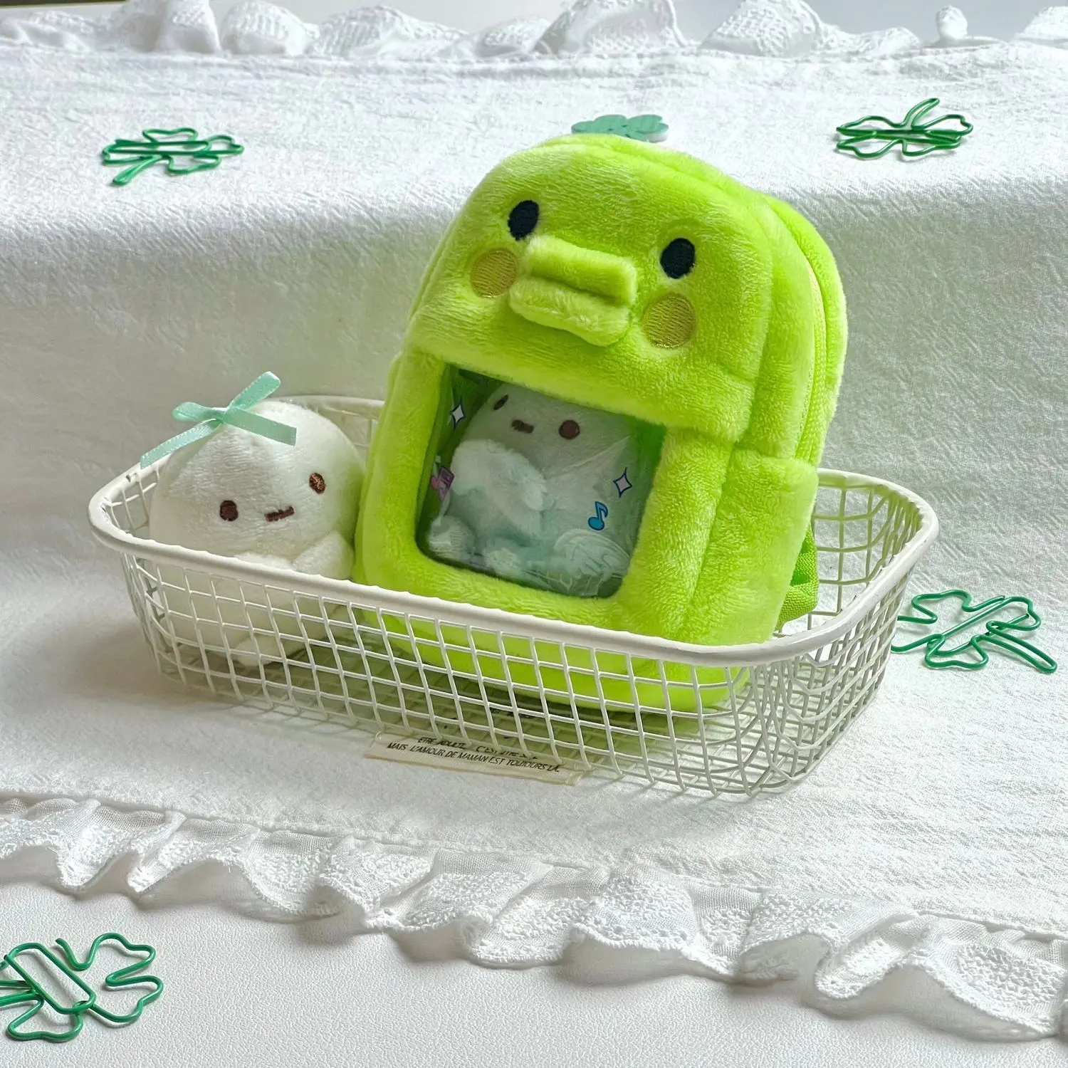 Koreanischer Stil, niedlicher Cartoon-Mini-Rucksack mit großem Mund, Münzbörse, Kosmetiktasche, tragbarer Kawaii-Beutel.