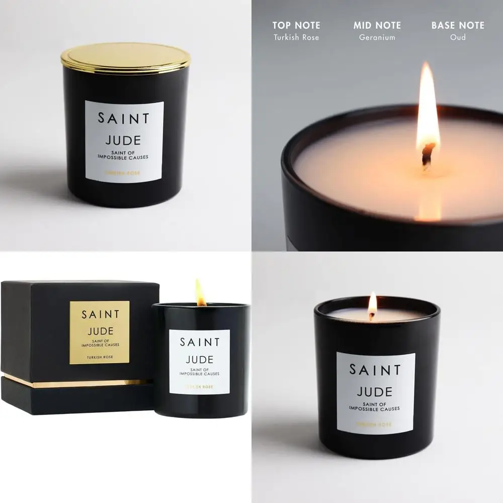 

Scented Soy Coconut Candle for Prayer, 50-Hour Burn, Aromatherapy with Impossible Cause Token