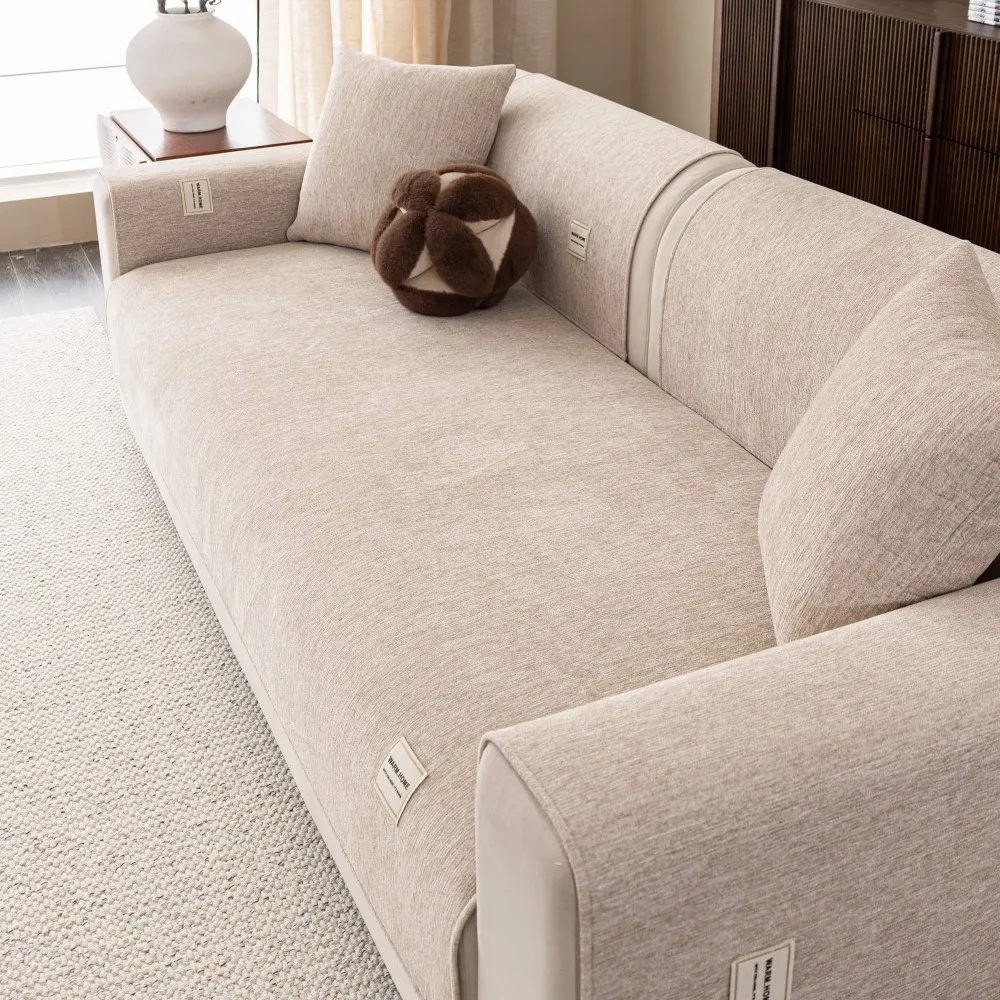 

Осенняя однотонная накладка на диван, фиксирующаяся, нескользящая, роскошный чехол для дивана, прочный защитный чехол для мебели для гостиной, для подлокотников дивана