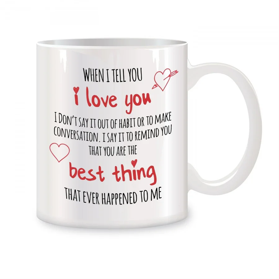 

I Love You, You are The Best Thing Mugs For Boyfriend Girlfriend Birthday Gifts Novelty Coffee Ceramic Tea Cups White 11 oz