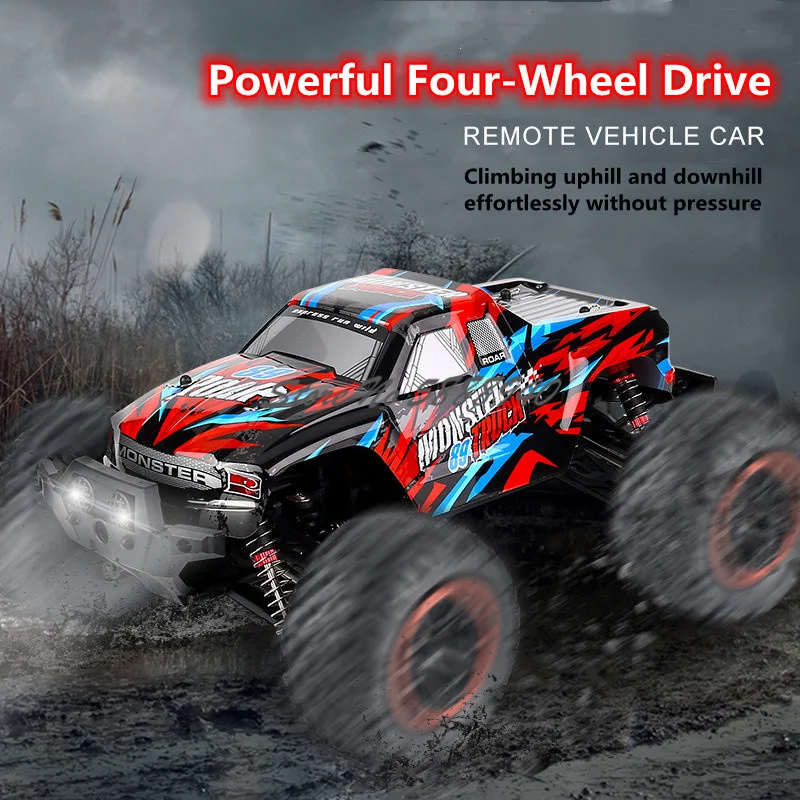 70KM/H High Speed 4WD All Terrain Off-Road Remote Control Truck 1:12 Spring Damping Multiplayer Racing RC Truck Car With Light