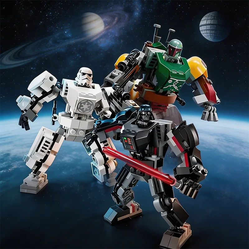 Hasbro Star Wars 75368 Darth Vader Mech Kit de construção de manequim com brinquedos colecionáveis Mech que podem ser abrem