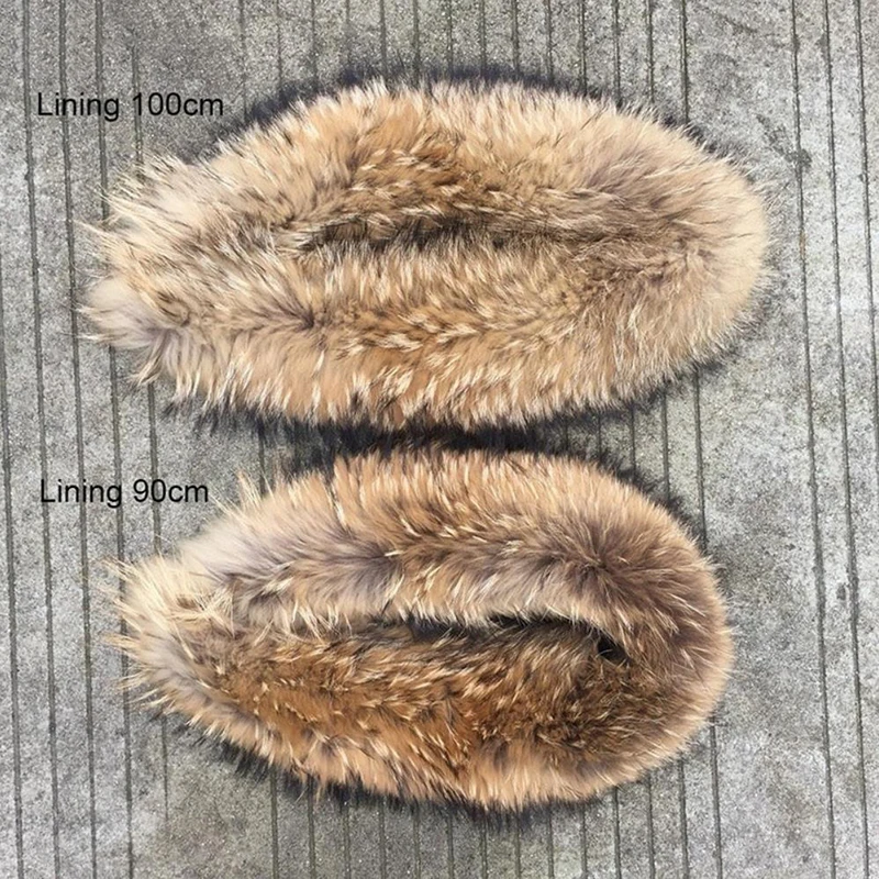 Winter Women Raccoon Fur Collar Real Fur Scarf Man Large Furry Natural Fur Shawl Warps Luxury Neck Warmer Collar For Coat Jacket