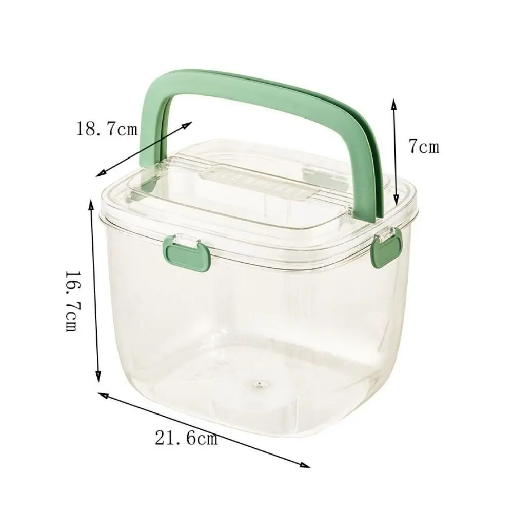 Foldable Handle Clear Ice Bucket Large Capacity Ice Box Summer Portable Ice Bucket