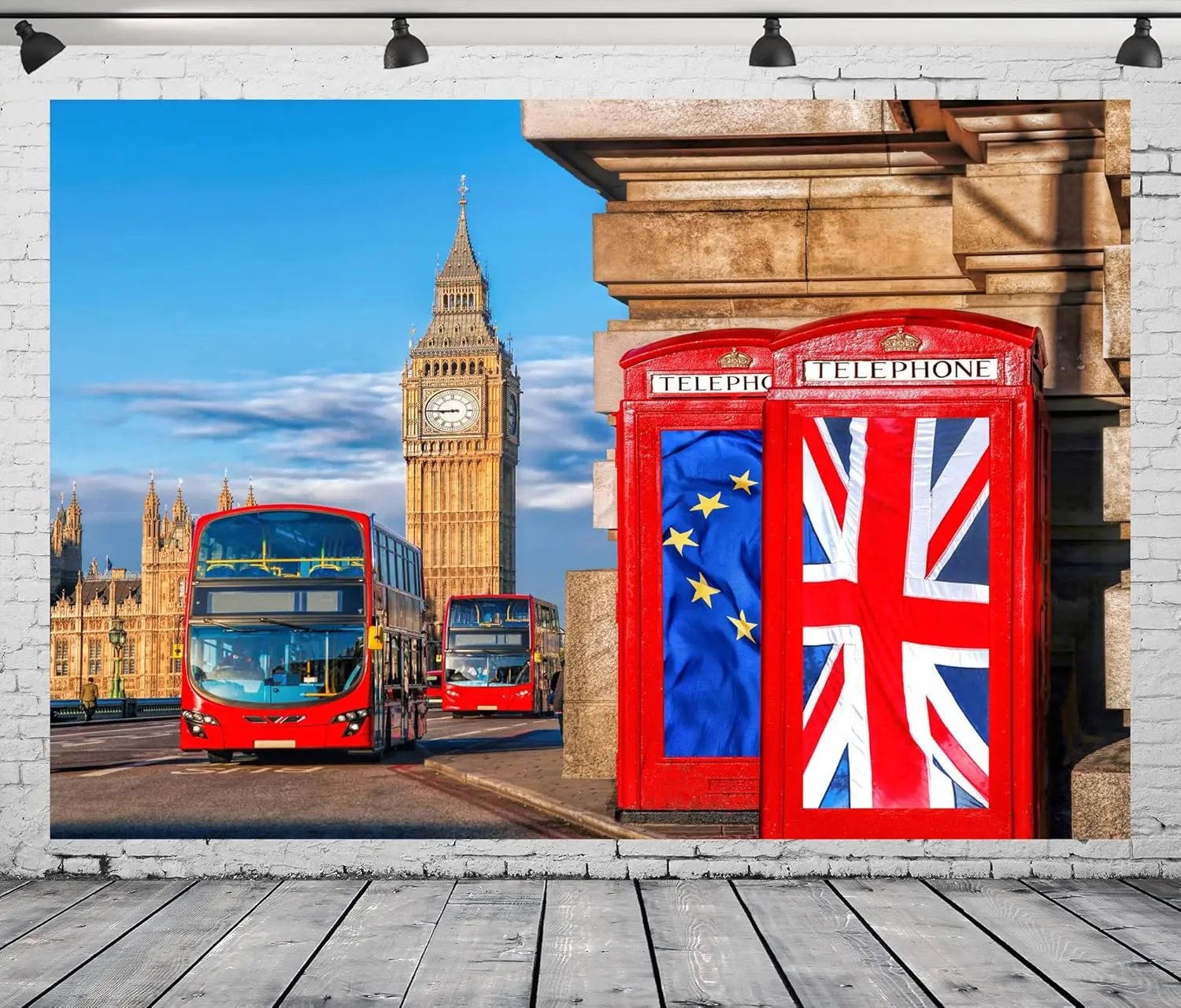 

London Street Backdrop Big Ben London Landmark Party Decorations Birthday Wedding Party Banner Portrait Photo Shoot Props