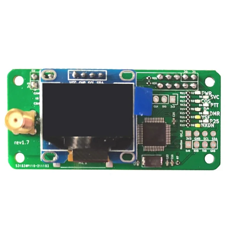 Версия 1,7 мм DVM Simplex Hotspot антенна УВЧ УКВ + OLED + Чехол Поддержка P25 DMR YSF для Hotspot Raspberry Pi