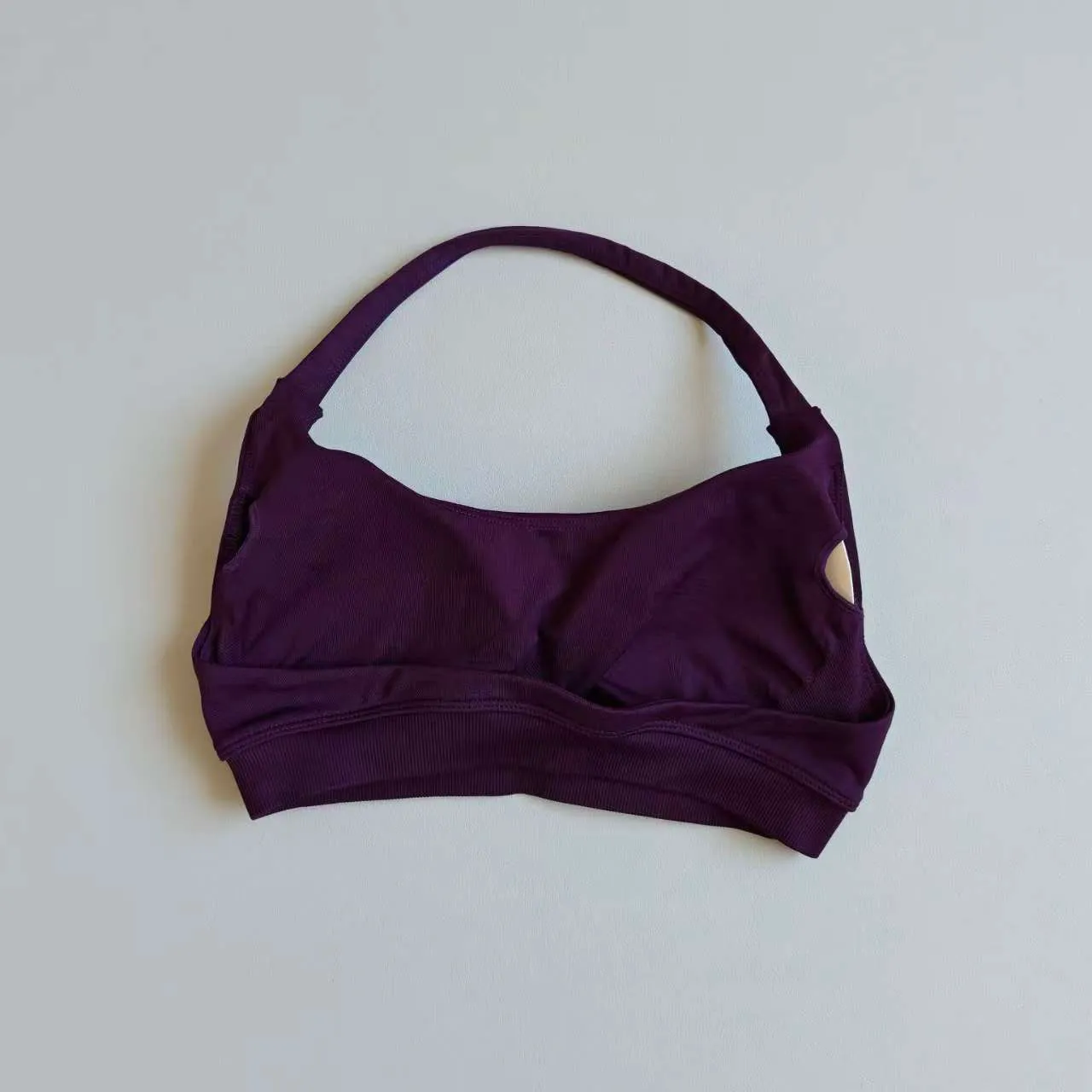 Nahtloser Neckholder-Sport-BH mit schönem Rückendesign, Push-up, stoßfest, schnelltrocknend, atmungsaktiv, für Damen, Fitness, Yoga, Oberbekleidung – Detail 6