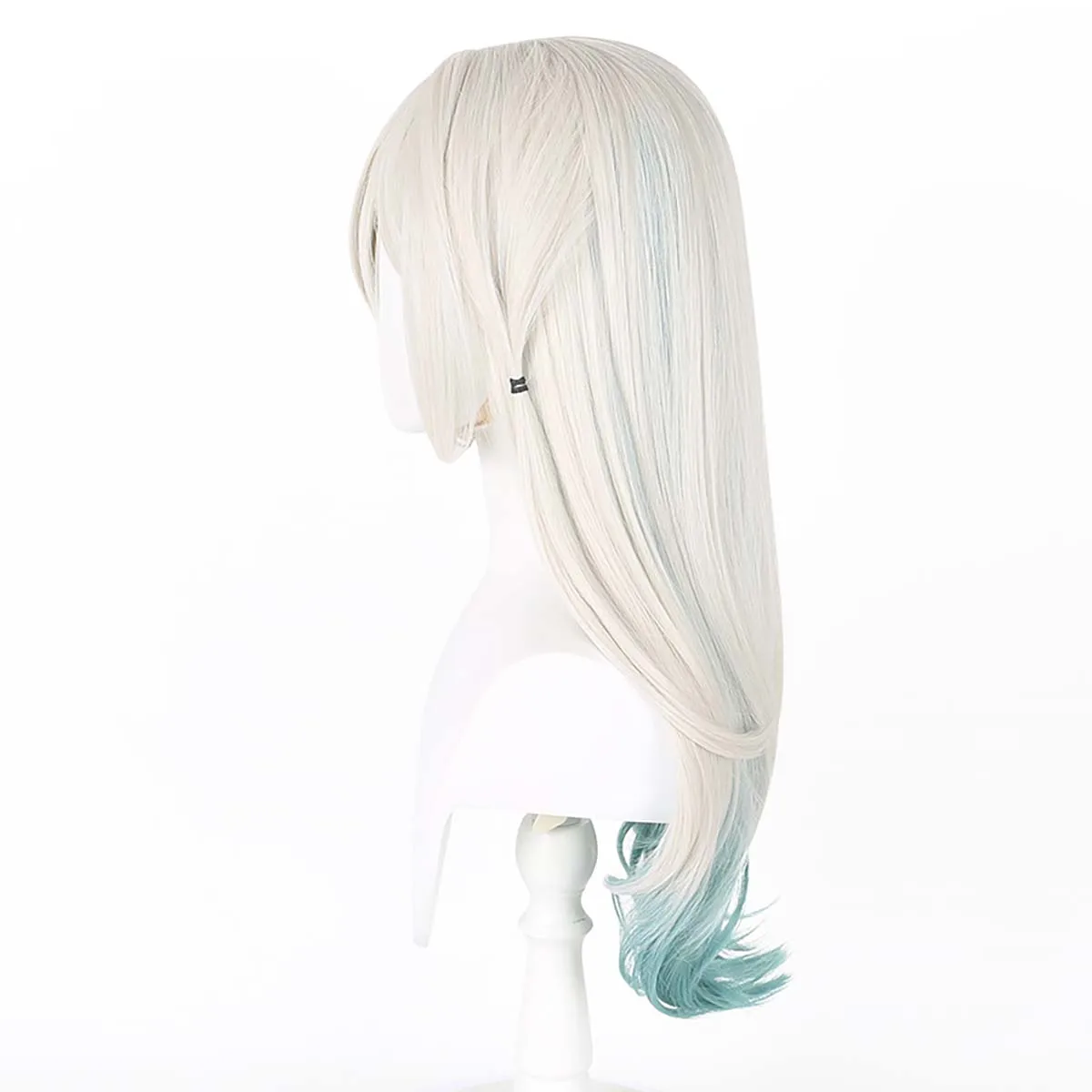 Jeu Honkai Star Rail Cosplay luciole longue ondulée perruque de cheveux blancs et bleus