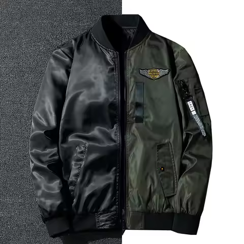 7XL Winter Hip Hop Two Side Wear Jackets Men Military Motorcycle Ma-1 Jacket Men Aviator Pilot Coats Male Baseball Bomber Jacket