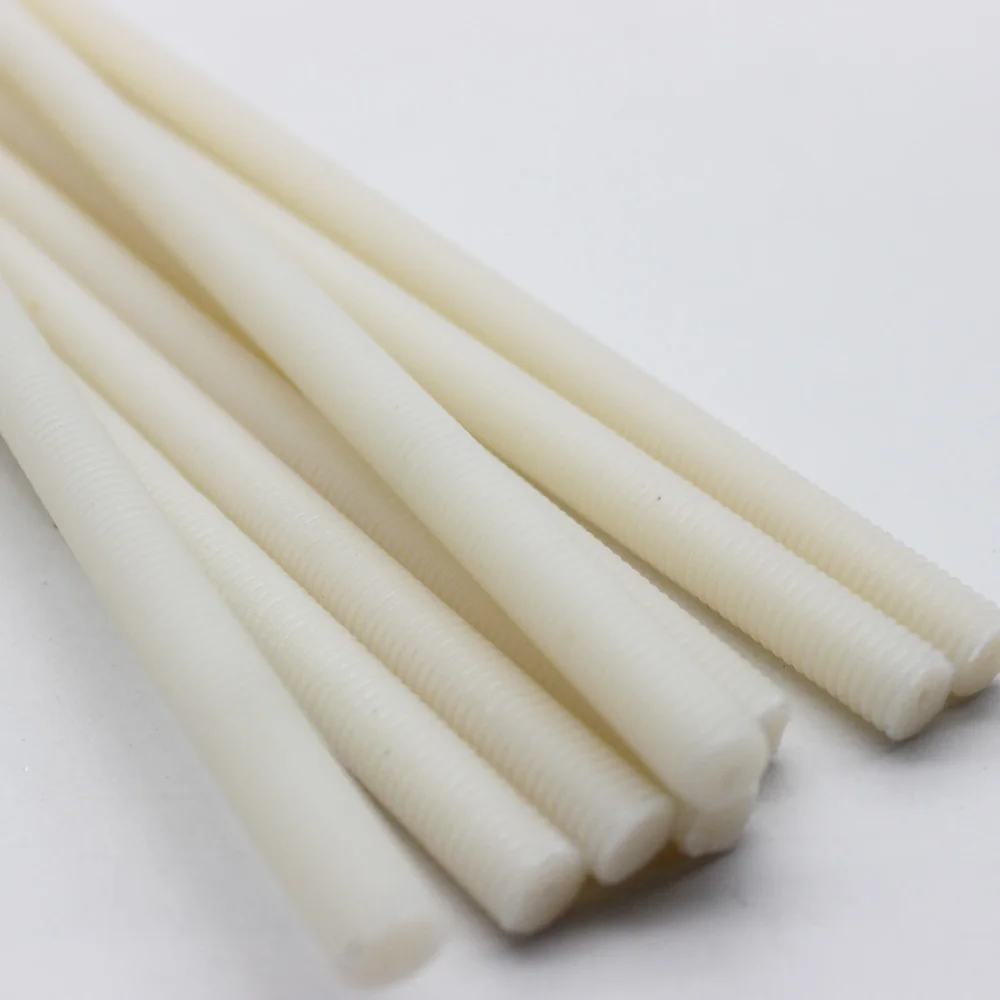 Imagem -06 - Nylon Plástico Rosqueou Ros Studding o Parafuso Prisioneiro m4 m5 m6 m8 M10 M12 M16 M20 o