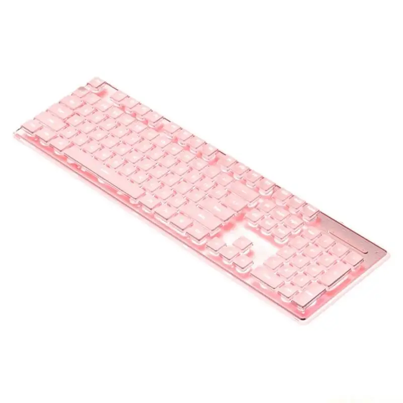 

Бесшумные механические игровые клавиатуры, 104 клавиши, USB-шнур с RGB-подсветкой и водонепроницаемостью IPX4 для ПК, аксессуары