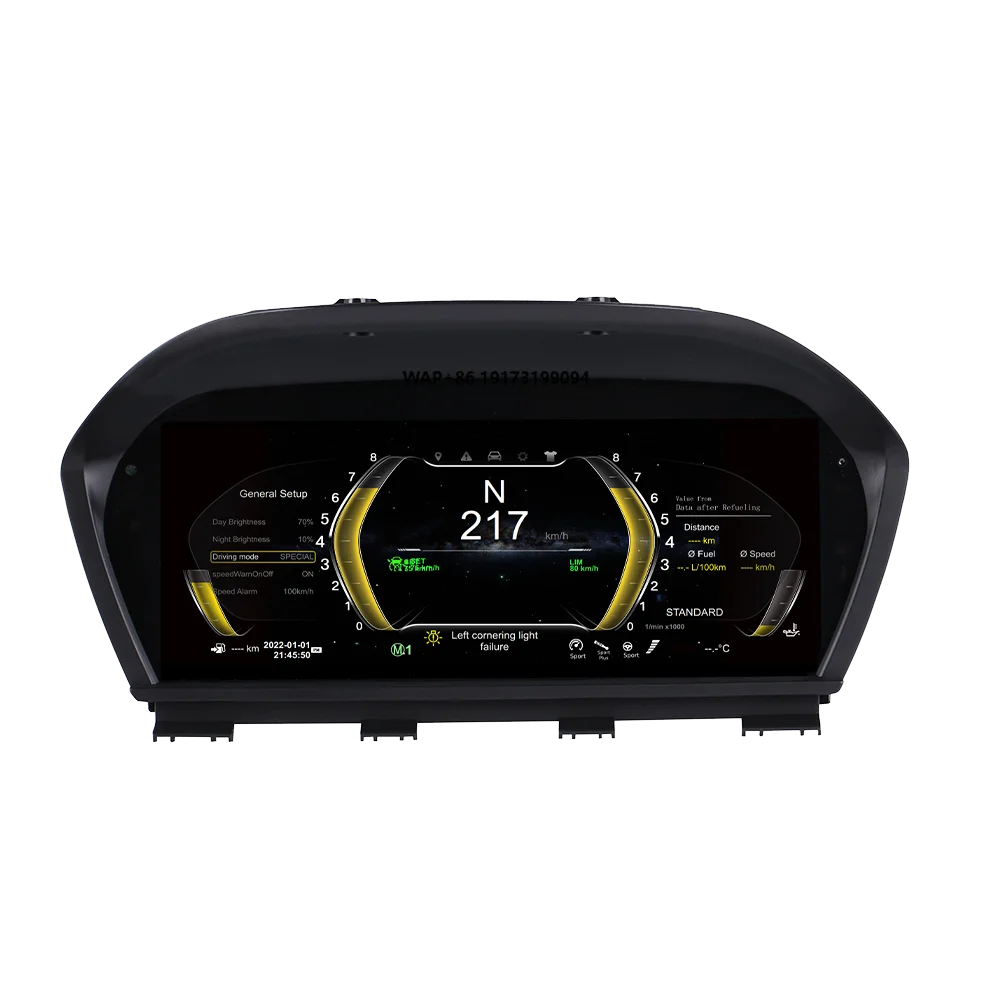 12.3'' Digital Cluster Virtual Cockpit for 3 Series 2005-2012 LCD Instrument Panel Multimedia Dashboard Speed Meter Screen