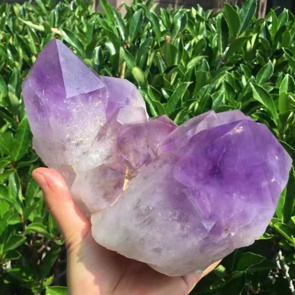Natural Bolivian Amethyst Backbone Cluster, Quartz Crystal Amethyst Cluster, Mineral Healing