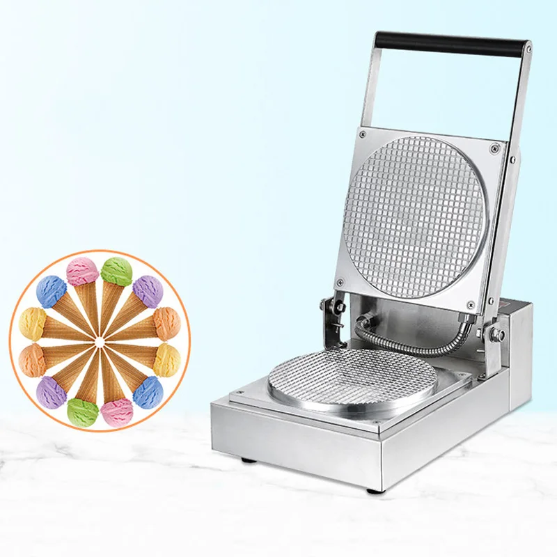 Ice Cream Cone Maker Commercial-Grade Italian Soft-Serve Ice Cream Bowl/Cone Maker with Waffle Cone Molds and Customizable