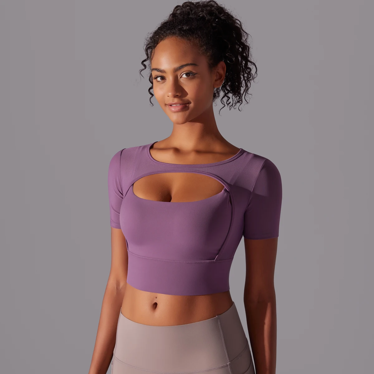 Frauen Mesh Yoga Shirt Sexy Kurzarm T-Shirt Sport Top Bluse Cover Up Quick Dry Gym Kleidung Laufen Fitness Tank Sportwear – Detail 21