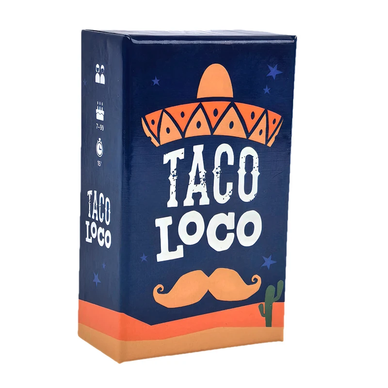 لعبة بطاقة استراتيجية TACOLOCO Crazy Taco لـ 2-5 لاعبين، لعبة لوحة الحفلات العائلية الممتعة باللغة الصينية والإنجليزية
