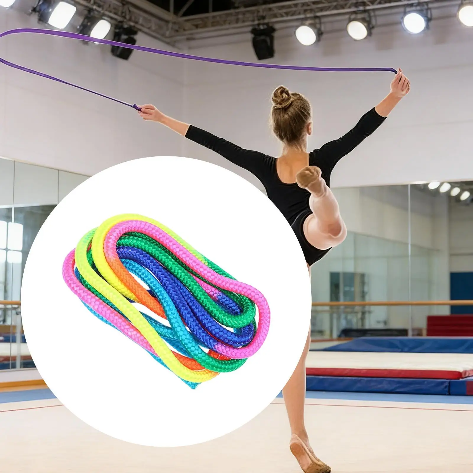 Cuerda de Gimnasia Rítmica Ligera para Fitness, Niñas y Niños, Competición de Baile Rítmico