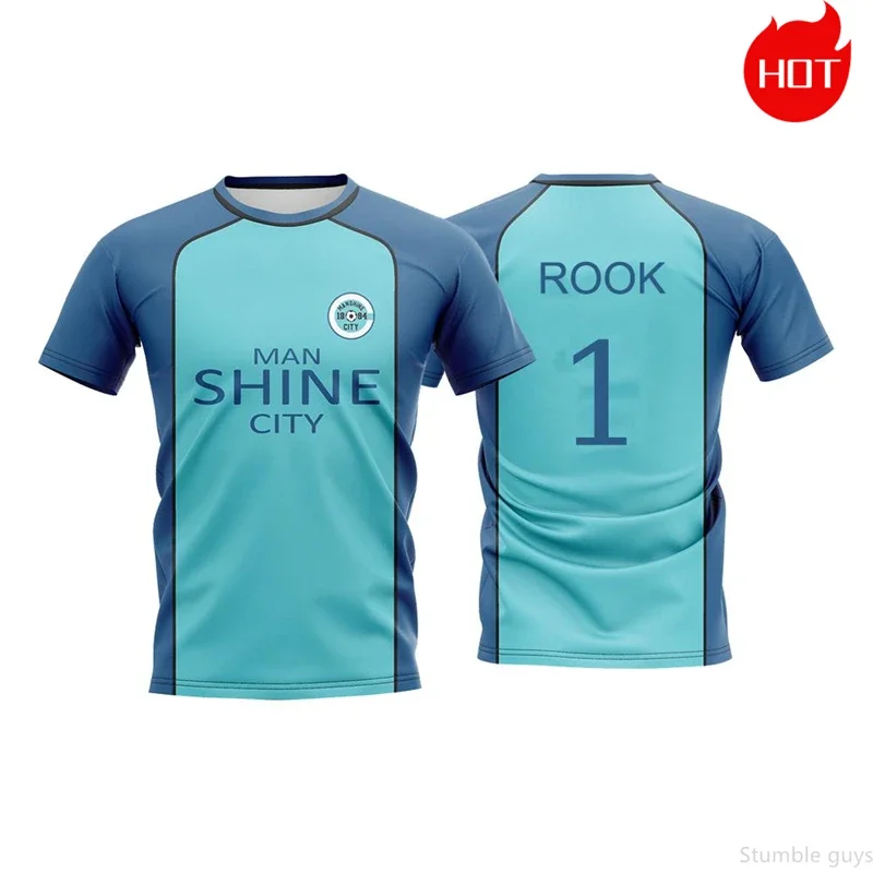 Blue Locker Room Anime Daily Outfit T-Shirt Fußballtrikot Jungenkleidung Mädchen Kurzarm Harajuku Cosplay Männer Frauen Kinder