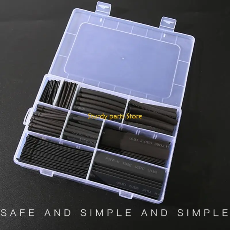 

97QC Набор из 385 термоусадочных трубок. Термоусадочные трубки. Огнестойкие термоусадочные трубки. Ассортимент термоусадочных