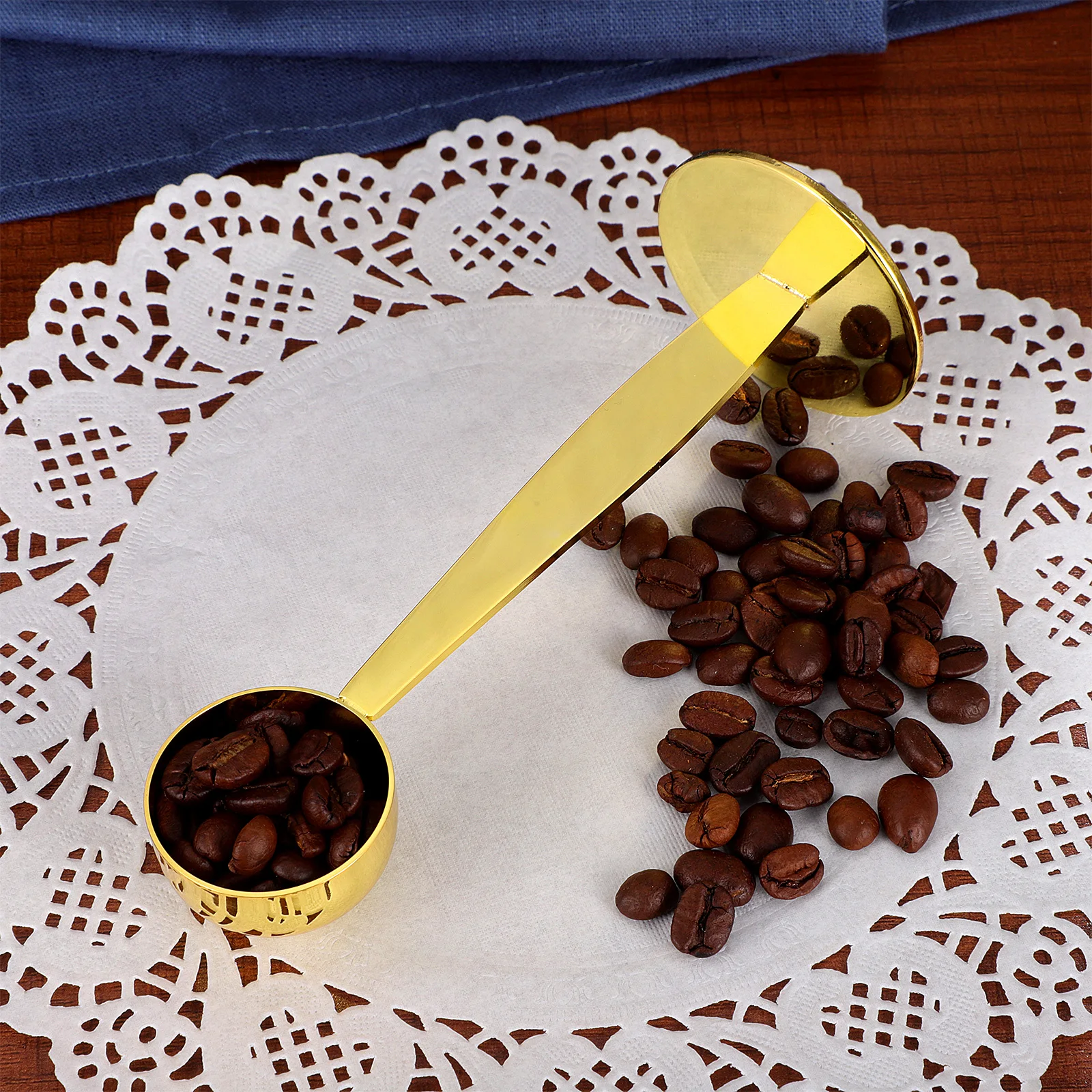

Stainless Steel Coffee Spoon For Bean Powder Measuring Pressed Bottom Household Spice Sugar Spoon Kitchen Baking Delicate