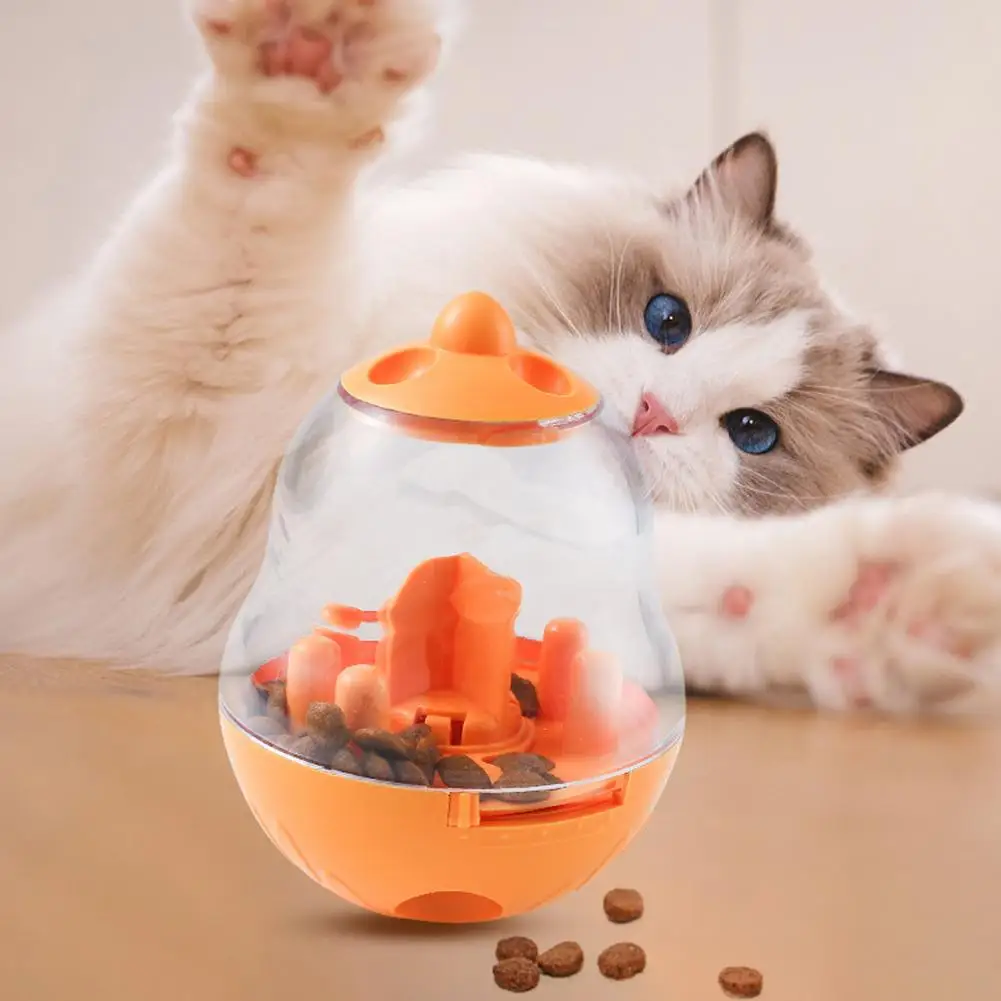 Cat Feeder Toy Enhance Appetite Bite-resistant Kitten Food Leaking Toy Relieve Boredom Odorless Interactive Toy Ball For Cats