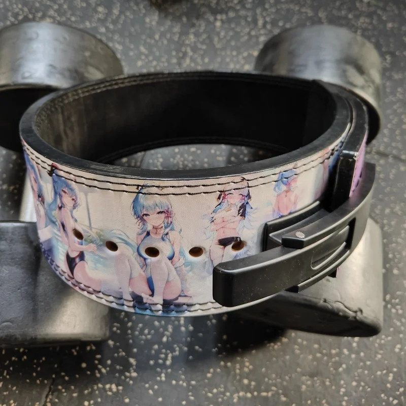 Sexy Girl Weight Lifting Belt with Single-hole Lever Buckle Adjustable Weightlifting Belt Men & Women Powerlifting Deadlift Belt