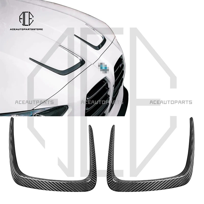 

Сухой карбоновый передний капот автомобиля, совок, вентиляционная рамка, отделка двигателя, выпускной воздухозаборник, разветвитель для BMW G80 G83 G82 M3 M4 2021 2022 2023