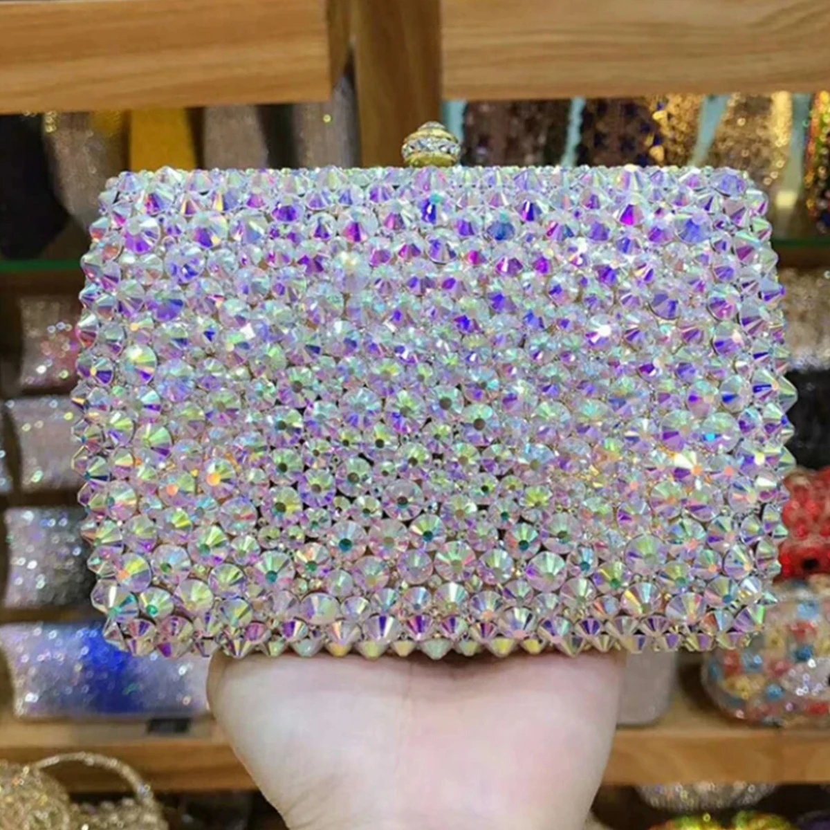 Crystal Women Clutch Evening Bags Full Little Diamond  Luxury Dinner Wedding Party Purse  Sparkling Ladies Banquet  Handbags