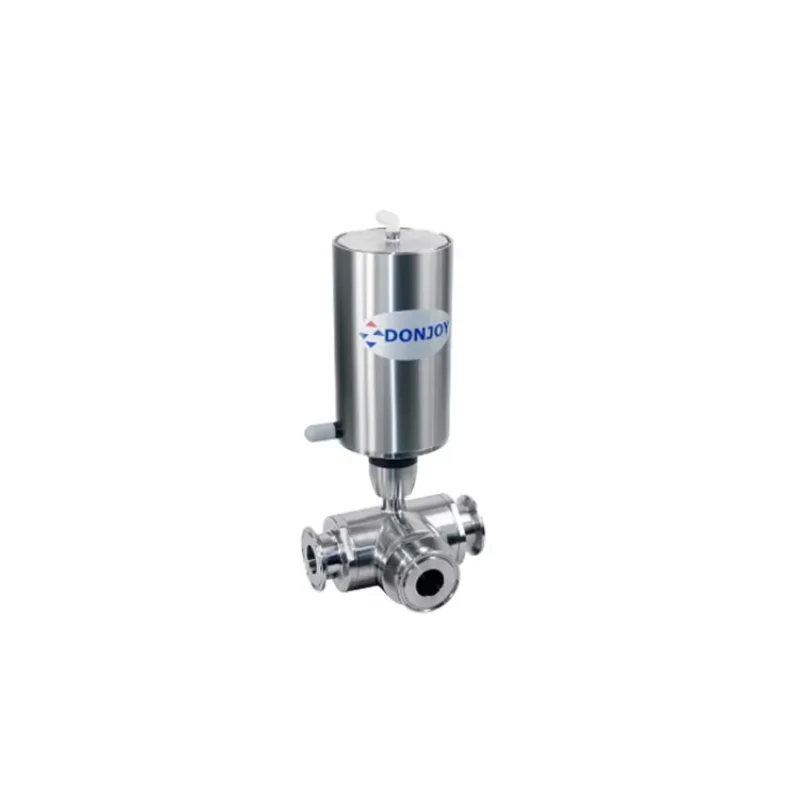 

DONJOY SS304 316L Pneumatic 3-way Ball Valve Sanitary Three Way Ball Valve Stainless Steel Ball Valve