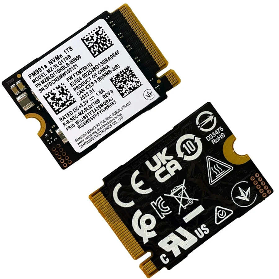 SAMSUNG PM991a PM991 SSD ไดรฟ์ Solid State ภายใน NVME M.2 2230 128GB ภายใน SSD 256GB 1.8 นิ้ว Nvme SSD ดิสโก้ Hard