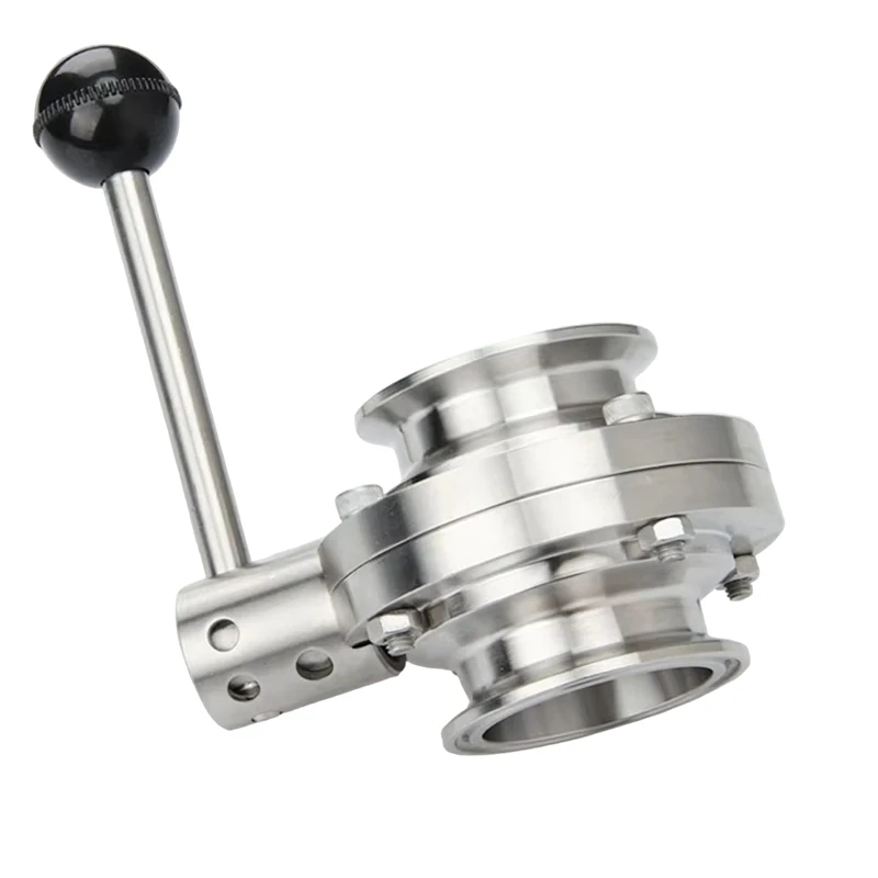 OD38 mm Sanitär-Absperrklappe, Edelstahl 316, PTFE-Dichtung, Tri-Clamp 50,5 mm, für selbstgebrautes Bier, Milchprodukte – Detail 6