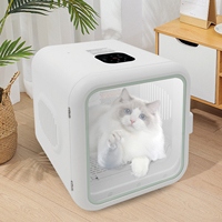 62L Pet Dryer Machine,Portable Cat Dryer Box,220V 800W Puppy Drying Machine,22-45°C Adjustable Temp,for Pet Stores,Homes