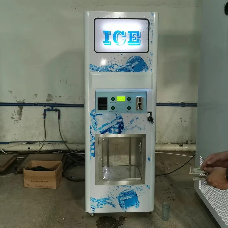 Customized Indoor Outdoor Ice Vending Machine Automatic Smart Ice Cube Dispenser Waterproof Dustproof 24H Unattended Commercial