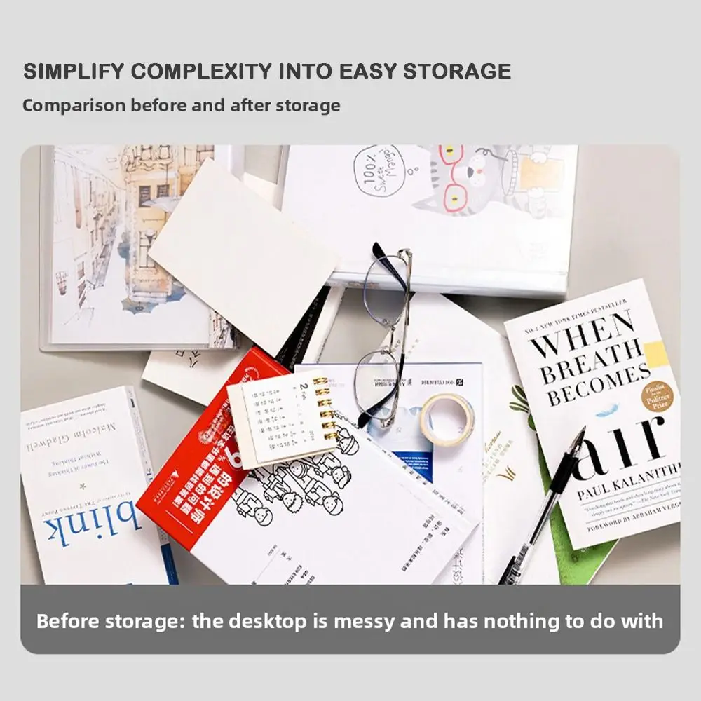 New 4/3-compartment File Box Bookshelf Organizers Stationery Accessories Desktop File Rack Office Storage Workplace