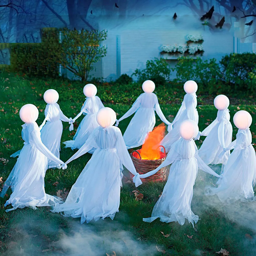 

1pc Decoration Halloween Stake Light Outdoor Garden Lamp Haunted House Decor Simulation Witch Lamp Floor Insert