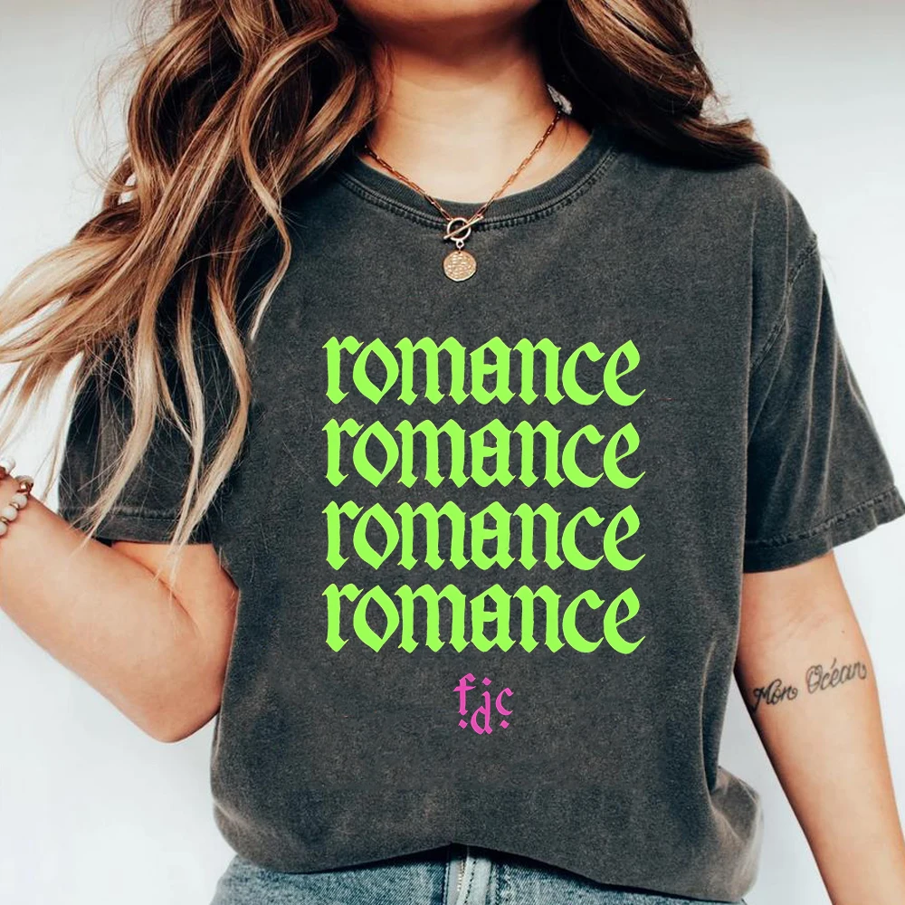 2025 Fontaines DC Romance camiseta moda Irish Rock Music Band camisas en el mundo moderno Harajuku camiseta Unisex Hipster Tops