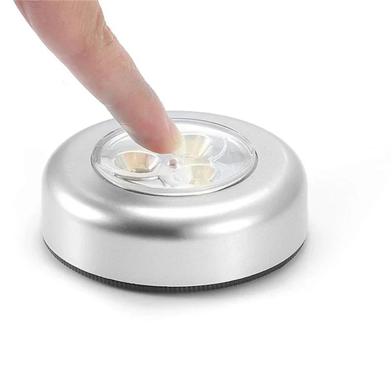 1/5pcs LED Lamp Bedroom Wardrobe Lighting Touch Control Night Light Wireless LED Cabinet Lights Battery Powered Closet Light