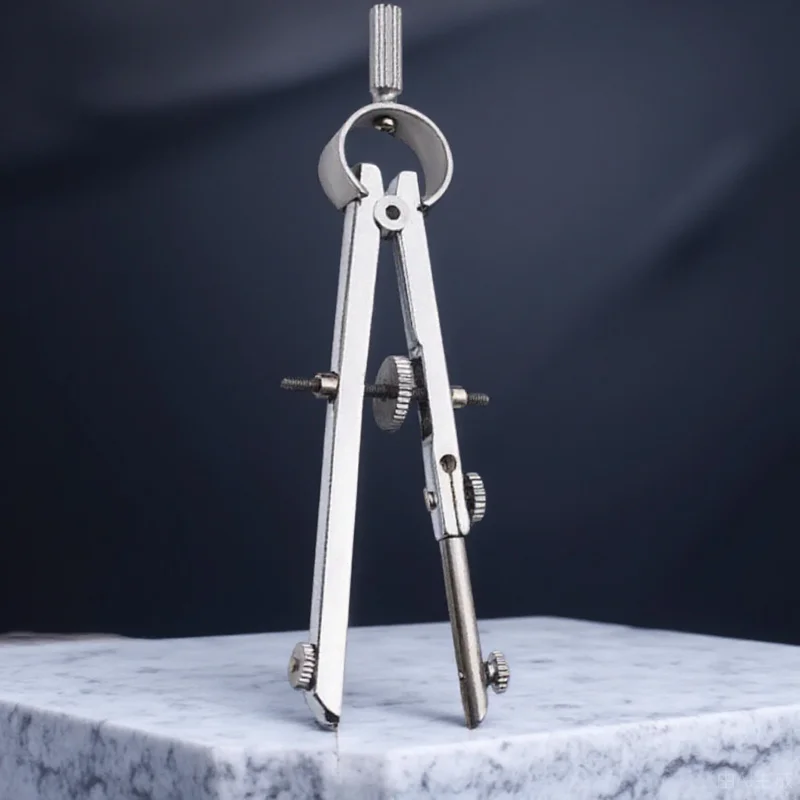 

Compact Spring Compass High-Class Metal Construction Smooth Drawing Experience Ideal for Math Art Design Drafting Portable