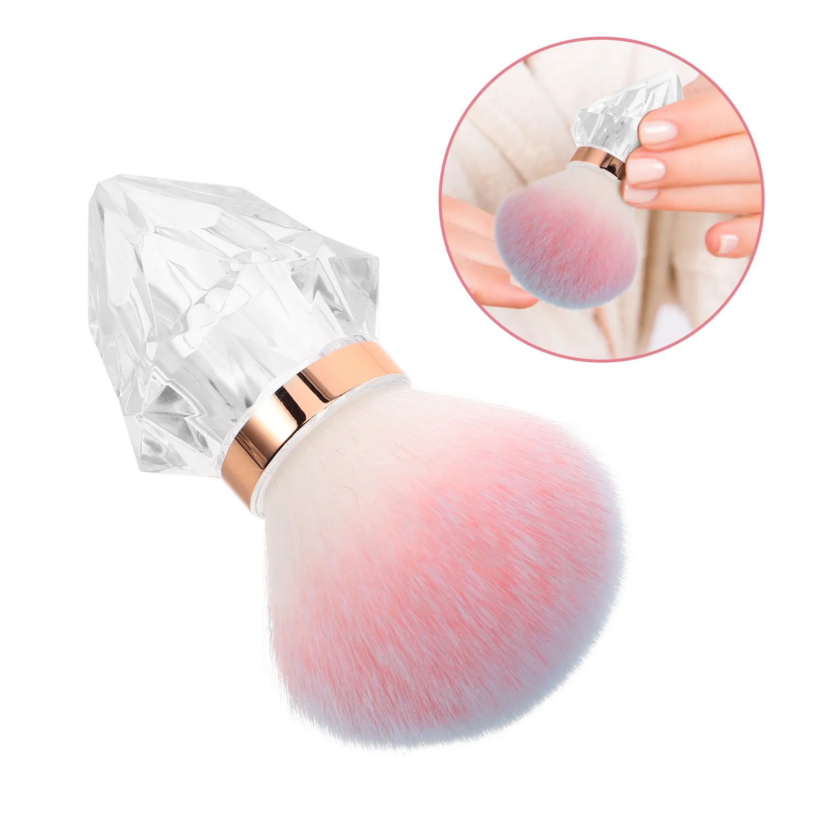 

Mushroom Brush Soft Bristles Large Head for Loose Powder Foundation Blush Nail Art Dusting Travel Compact Beauty Tool Mini