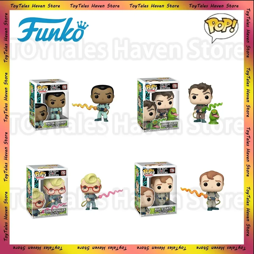 [IN STOCK] Funko Pop! Animation: The Real Ghostbusters-Winston Zeddemore-Egon Spengler-Ray Stantz-Venkman with Slimer