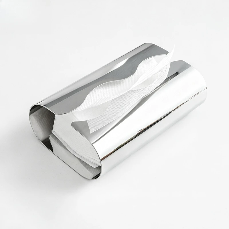 Art wave pattern, stainless steel tissue box, mirror forging process, high sense