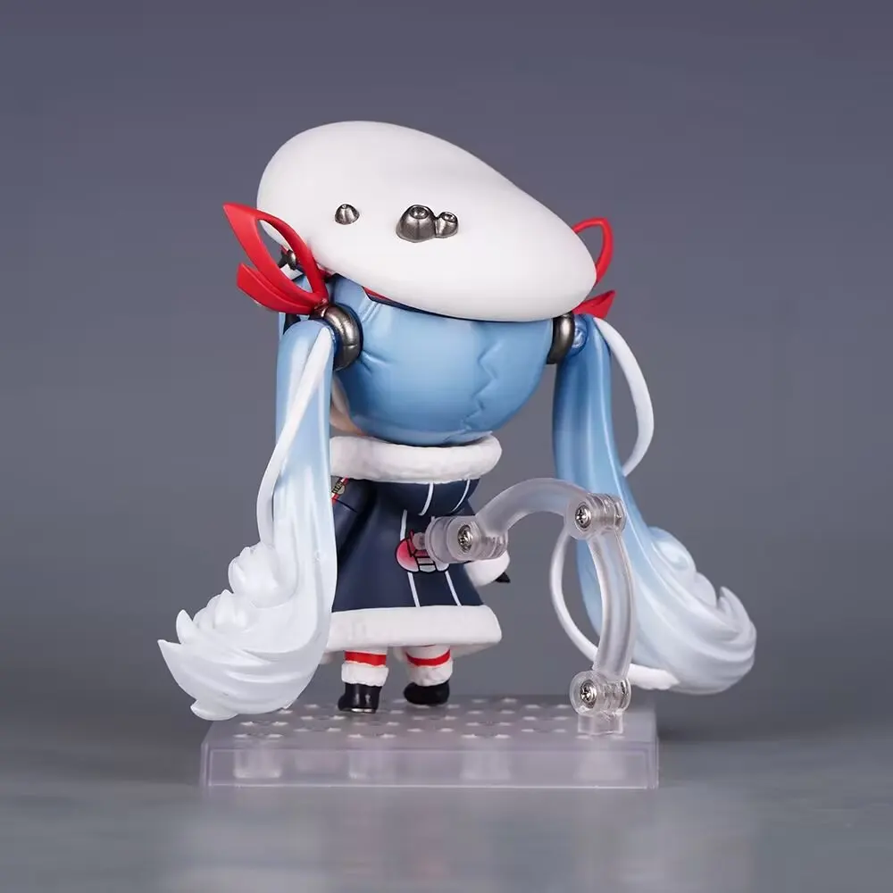 10cm Anime snow Hatsune Miku Q Version Joint mobility Action Figure PVC Model Statue Desk Decor Nendoroid doll Toy Collect Gift