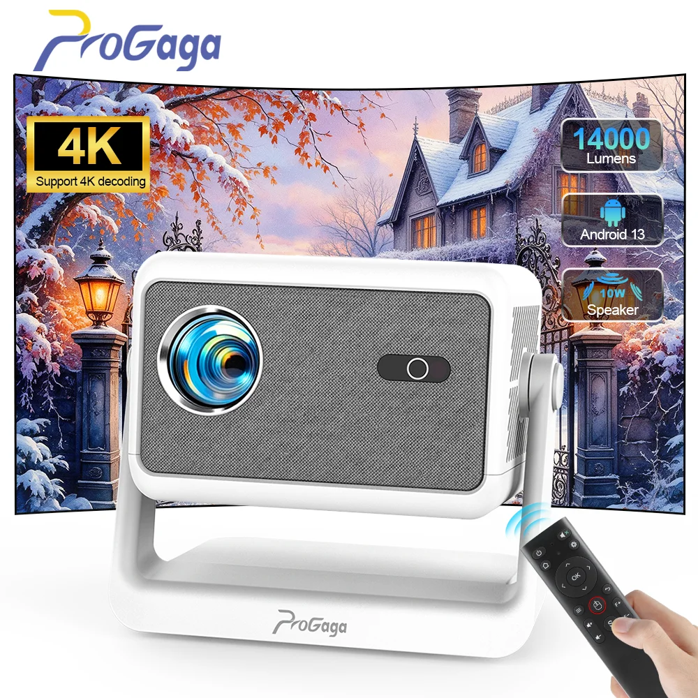 PROGAGA PG370 MAX Native 1080P 700ANSI 4K Android Projektor Smart TV Heimkino Tragbarer Video-Beamer Projektor Mit AirMouse
