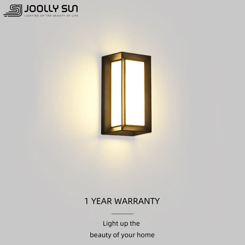 JoollySun Outdoor Wall Lamp Waterproof LED Lighting with Motion Sensor Home Wall Sconces For Balcony Garden Porch Decor Lights