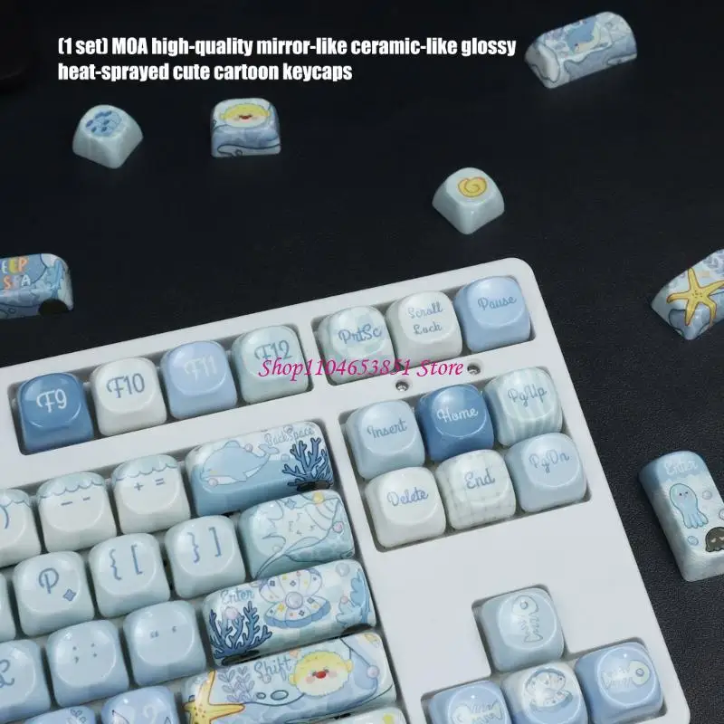 MOA Profile High Glosses Ceramic Finish Playful Cartoon Mechanical Keyboard Keycap 