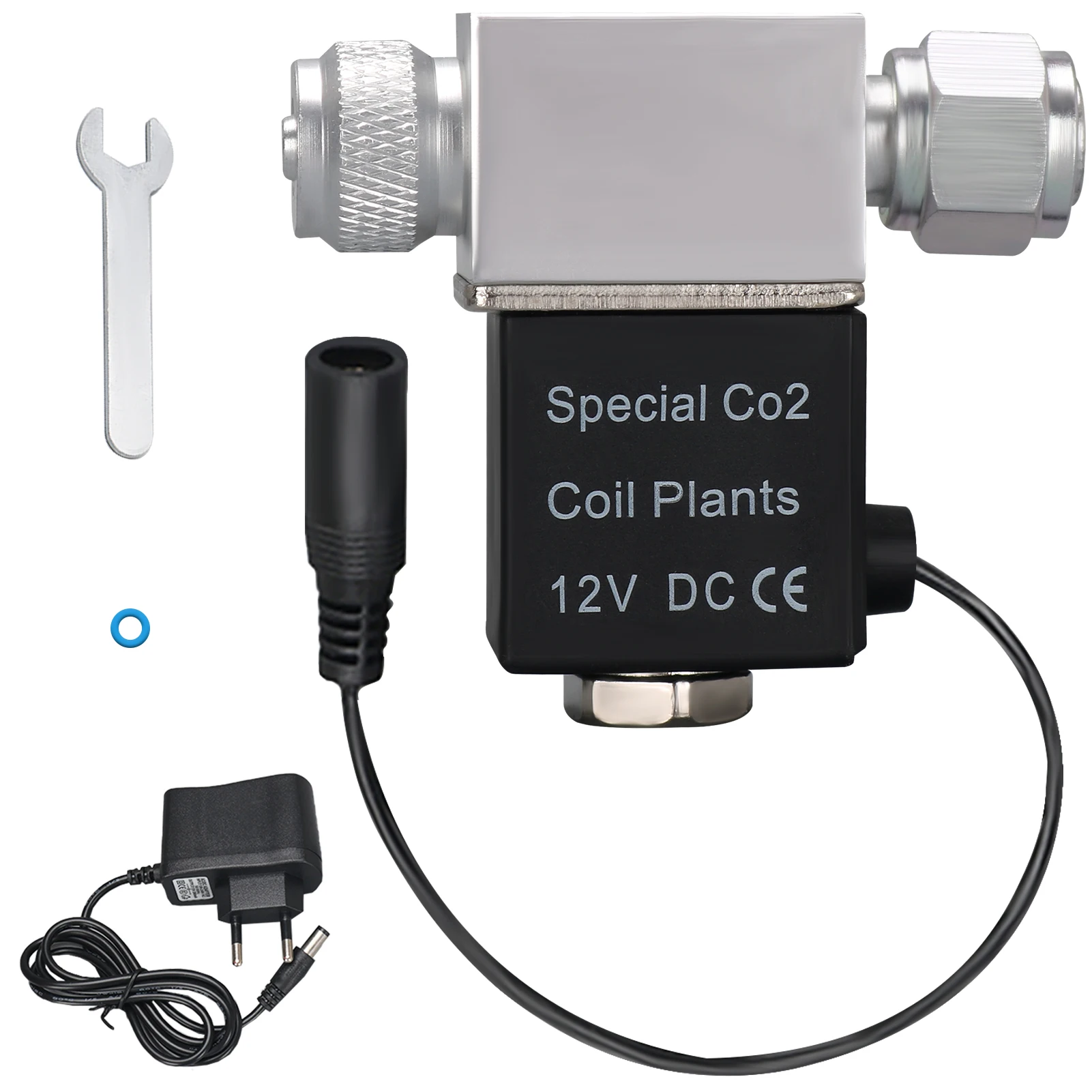 Solenoid Valve for Aquarium CO2 System Regulator DC 12V Output Connect 4*6mm Tube or Bubble Counter Double Head Noiseless Low