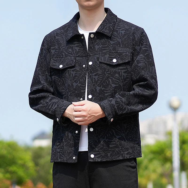 

Мужские вельветовые куртки, весенне-осенние мужские повседневные куртки с отложным воротником, мужское модное ветрозащитное пальто Traf Homme Jaqueta Masculina