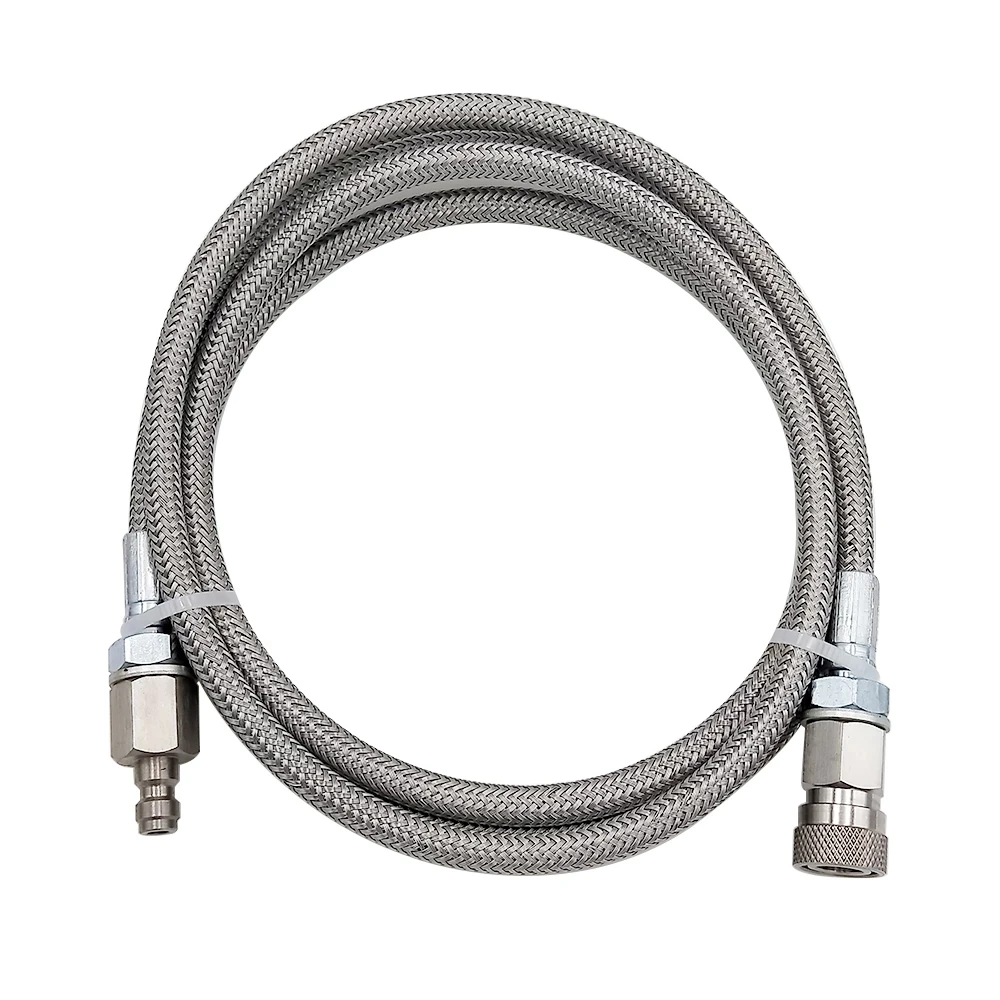 40Inch Stainless Braided Fill Whip High Pressure Hose Extension With 8MM Quick Disconnect for Paintball PCP